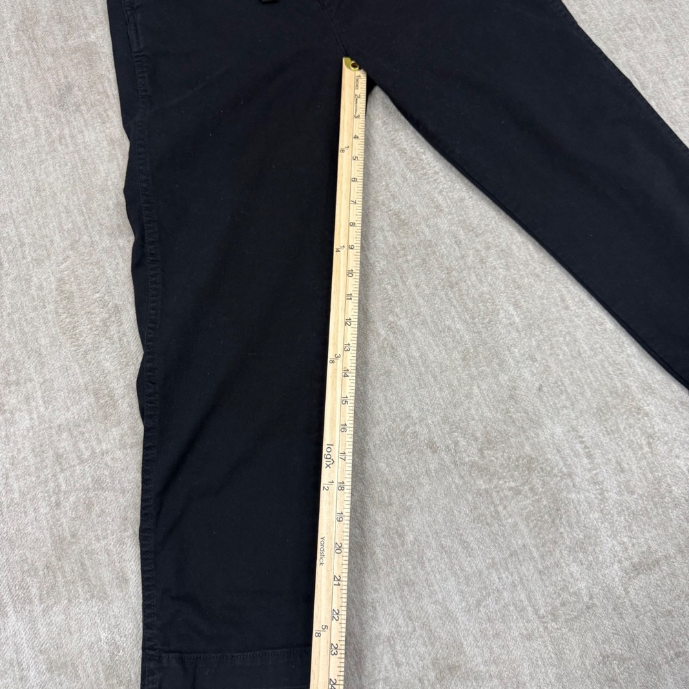 Sundry Black Tie Waist Tapered Trousers High Rise Cotton Blend Pants Size 26 - Picture 7 of 10